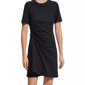 Theory tee dress, gathered side